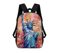 sinyumoney Colorful Statue of Liberty Art Print Backpack School Bag Computer Rucksack for School/Work/Travel for Camping Outdoor Adventures And Daily Travel 17inch