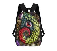 sinyumoney Colorful Stone with Eye Design Backpack School Bag Travel College Rucksack Backpacks for Girl, Teen Girls 17inch