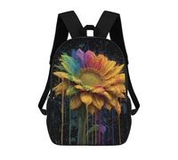 sinyumoney Colorful Sunflower Painting-1 School Backpack Large School Backpack for Boys for Campus Outdoor Travel Sports 17inch