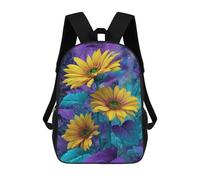 sinyumoney Colorful Sunflowers Garden Art Print Backpack School Bag Computer Rucksack for School/Work/Travel for Camping Outdoor Adventures And Daily Travel 17inch