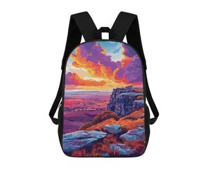 sinyumoney Colorful Sunset Landscape Backpack School Bag Rucksack Casual Daypacks School Work Travel Bag for Teenage Girls Boys Women Men 17inch