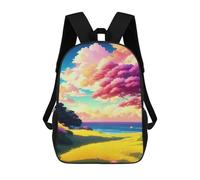 sinyumoney Colorful Sunset Landscape Backpack Schoolbags for Boys Girls Casual Sport Daypack Elementary Primary Large Capacity Bookbags 17inch