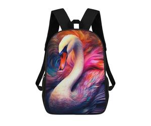 sinyumoney Colorful Swan Painting School Backpack Work Business College School for Campus Outdoor Travel Sports 17inch