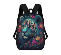 sinyumoney Colorful Tiger Art Print-20 Backpack School Bag High Secondary School Bags Casual Backpack for Teenage Girls Boys Women Men 17inch