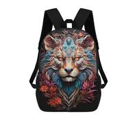 sinyumoney Colorful Tiger Art Print-24 Backpack School Bag Travel College Rucksack Backpacks for Girl, Teen Girls 17inch