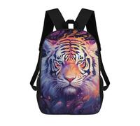 sinyumoney Colorful Tiger Art Print-3 3D Printed 17inch School Bag Children's School Backpack Travel Backpacks Casual Fashion Bag for Kids School Students