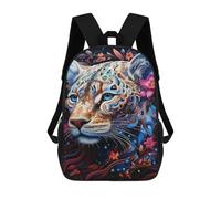 sinyumoney Colorful Tiger Art Print-7 Children's School Backpack Fashion Casual 17inch 3D Printed School Bags Boy School Backpack Large Backpack