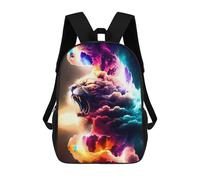 sinyumoney Colorful Tiger in Clouds 3D Printed Kids School Bag Rucksacks Children's School Fashion Casual Back Pack High Capacity Travel Book Bags Backpack for Kids 17inch