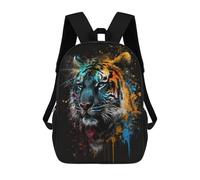 sinyumoney Colorful Tiger Portrait -14 School Backpack Computer Rucksack for School/Work/Travel for School/Work/Travel 17inch