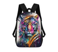 sinyumoney Colorful Tiger Portrait-16 Rucksack Rucksack Casual Daypacks School Work Travel Bag- Perfect for Travel, Work And Daily Use 17inch