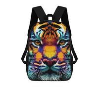 sinyumoney Colorful Tiger Portrait-20 Rucksack Fashion Stationery Backpack Waterproof Casual Daypacks for Boys/Girls/Teenagers 17inch