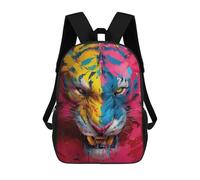 sinyumoney Colorful Tiger Portrait School Bags Water Resistant Travel Backpack Computer Bag for Campus Outdoor Travel Sports 17inch