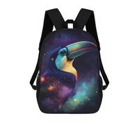 sinyumoney Colorful Toucan Galaxy Art Print-1 Rucksack Water Resistant Travel Backpack Computer Bag for Campus Outdoor Travel Sports 17inch