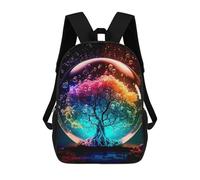 sinyumoney Colorful Tree in Bubble Backpack 3D Print Kids Bag Elementary Students Daypack Lightweight School Bag for Children Girls Boys Nursery Lunch Pack 17inch