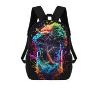 sinyumoney Colorful Tree of Life Backpack 3D Print Kids Bag Elementary Students Daypack Lightweight School Bag for Children Girls Boys Nursery Lunch Pack 17inch
