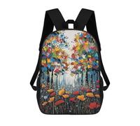 sinyumoney Colorful Trees And Flowers Painting Backpack School Bag Travel College Rucksack Backpacks for Campus Outdoor Travel Sports 17inch