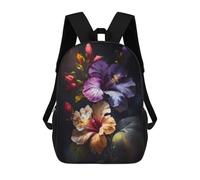 sinyumoney Colorful Tropical Flowers Rucksack Water Resistant Travel Backpack Computer Bag for Campus Outdoor Travel Sports 17inch