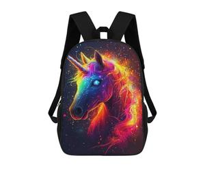 sinyumoney Colorful Unicorn Art Print-1 Backpack School Bag Rucksack Casual Daypacks School Work Travel Bag for Teenage Girls Boys Women Men 17inch