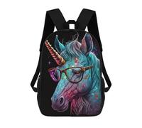 sinyumoney Colorful Unicorn Art Print Backpack School Work Business College School for Men, Women & Teenage Boys 17inch