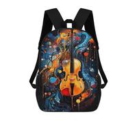 sinyumoney Colorful Violin Abstract Art Backpack School Bag Computer Rucksack for School/Work/Travel for Camping Outdoor Adventures And Daily Travel 17inch