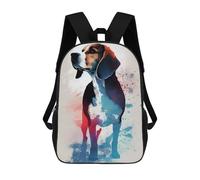 sinyumoney Colorful Watercolor Dog Art Print -1 Backpack for School 3D Printed Boys Girls School BagChildren Bookbag Travel Rucksack 17inch