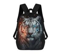 sinyumoney Colorful White Tiger Ronaldo Backpack, Children's Backpack, Student School Bag, Book Bag, 3D Printed School Bag For Boys And Girls, 17inch