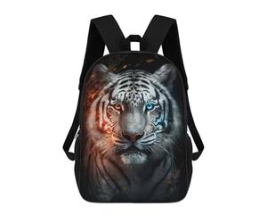 sinyumoney Colorful White Tiger Ronaldo Backpack, Children's Backpack, Student School Bag, Book Bag, 3D Printed School Bag For Boys And Girls, 17inch