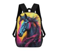 sinyumoney Colorful Wild Horse School Backpack Lightweight Schoolbag Dayback Bookbag College for Teenage Girls Boys Women Men 17inch