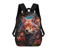 sinyumoney Colorful Wolf Portrait-34 School Backpack Travel College Rucksack Backpacks for Teenage Girls Boys Women Men 17inch