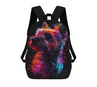 sinyumoney Colorful Yorkie Art Print Backpack School Computer Rucksack for School/Work/Travel- Perfect for Travel, Work And Daily Use 17inch