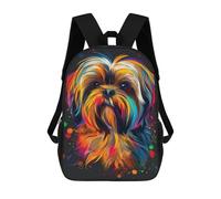 sinyumoney Colorful Yorkshire Terrier Art Print Backpack School Bag Computer Rucksack for School/Work/Travel for Camping Outdoor Adventures And Daily Travel 17inch
