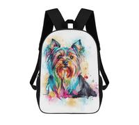 sinyumoney Colorful Yorkshire Terrier School Bags Water Resistant Travel Backpack Computer Bag - Perfect for Travel, Work And Daily Use 17inch