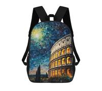 sinyumoney Colosseum Children's Backpacks School Backpack 3D Printed for Kids Travel Rucksacks Book Bags Kids 17inch School Bag