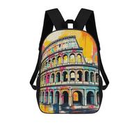 sinyumoney Colosseum Graffiti Art Backpack School Bag Large Water Resistant Laptop Backpack for Girls Boys Teenage 17inch