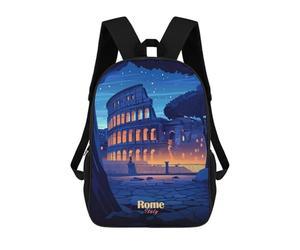 sinyumoney Colosseum Night View Rucksack Lightweight Casual Daypack School Backpacks for Campus Outdoor Travel Sports 17inch