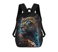sinyumoney Colour Galaxy Leopard 17 Inch School Bag Backpack Teen Schoolbag 3D Printing Adjustable Schoolbag Fashion Pocket Bag for Kids Boys Girls Students