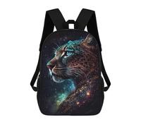sinyumoney Colour Galaxy Leopard Backpacks 3D Printed 17inch Kids School Backpack Outdoor Casual Daypack Casual Travel Bags for Middle School Students