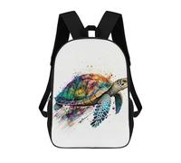 sinyumoney Colourful Turtle School Bags Lightweight Casual Daypack School Backpacks for School/Work/Travel 17inch