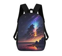 sinyumoney Comet Falling Sunset Backpacks Kids Student Schoolbag 3D Printed Backpacks Elementary And Middle School Students Backpacks for Boys Girls 17inch