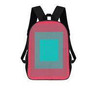sinyumoney Conceptual Geometry 2 3D Printed Children's School Backpack for Kids High Capacity Travel Rucksacks Book Bags Kids School Bag Back Pack 17inch