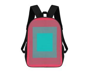 sinyumoney Conceptual Geometry 2 3D Printed Children's School Backpack for Kids High Capacity Travel Rucksacks Book Bags Kids School Bag Back Pack 17inch