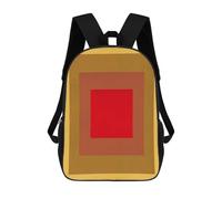 sinyumoney Conceptual Geometry 4 Backpacks Kids Student Schoolbag,3D Printed Backpacks,Elementary And Middle School Students Backpacks for Boys Girls 17inch