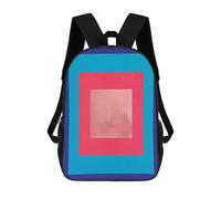 sinyumoney Conceptual Geometry 5 Children's Backpacks School 3D Printed Bag Bookbag for Kids Travel Rucksacks Boy Girl Book Bags Kids School Bag 17inch