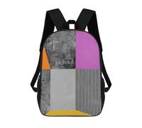 sinyumoney Conceptual Textures 05 3D Printed Kids Backpacks Boys Fashion School Bag Travel Backpacks School Bags for Boys Elementary School Students 17inch