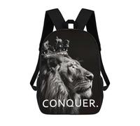 sinyumoney Conquer The World Children's Backpack, 3D Printed School Backpack, Backpack for Boys Girls, Adjustable School Bag for Primary School 17inch