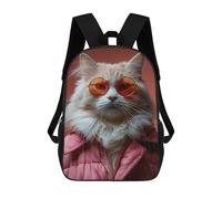 sinyumoney Cool Cat Couture School Backpack Lightweight Airport College Students Back Pack for Teenage Girls Boys Women Men 17inch