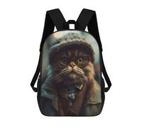 sinyumoney Cool Cat Hipster Portrait Backpack School Bag Work Business College School for Men/Women 17inch