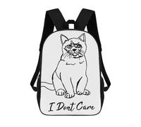 sinyumoney Cool Cat in Minimalist Art School Bags Water Resistant Travel Backpack Computer Bag for School/Work/Travel 17inch