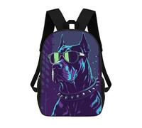 sinyumoney Cool Dog with Sunglasses in City Rucksack Lightweight Casual Daypack School Backpacks- Perfect for Travel, Work And Daily Use 17inch