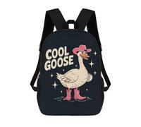 sinyumoney Cool Goose with Cowboy Hat And Boots Backpack School Bag Business Laptop Rucksack Bag Unisex Casual Daypack for School/Work/Travel 17inch